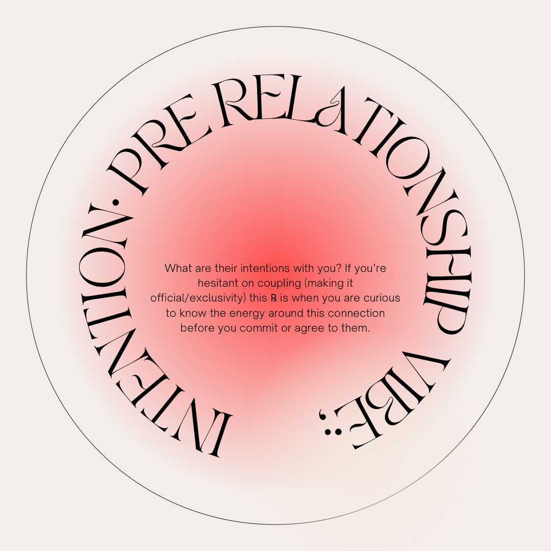 Intention |Pre Relationship Vibe|