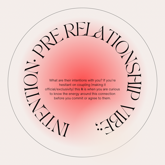 Intention |Pre Relationship Vibe|